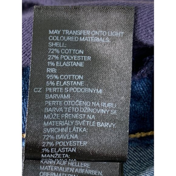 H&M Mama Skinny High Rib Denim Jeggings Size 10 Blue Stretch Jeans RFF10513 - Picture 6 of 8